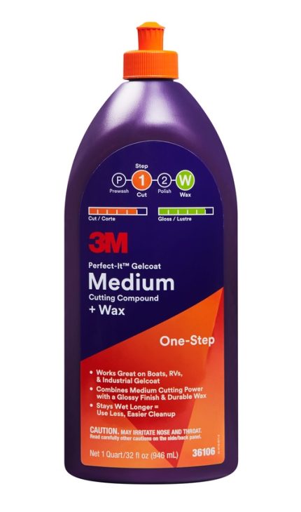 3M Perfect-It™ 36106 Gelcoat Medium Cutting Compound & Wax - 946ml